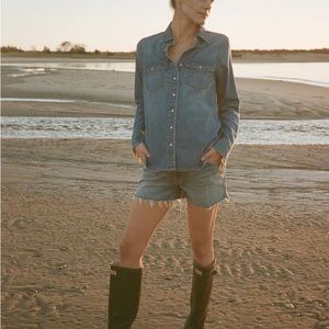 Hatch Maternity Cut Off Jean Shorts, size 30